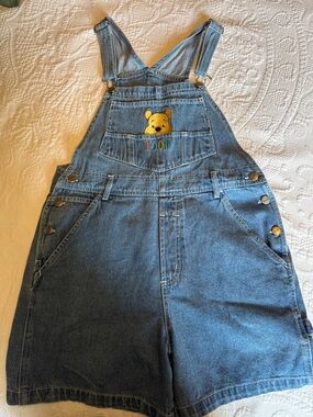 Disney - Winnie the Pooh Denim Short Overalls